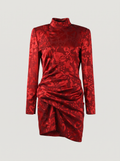 Emanuel Ungaro Parallèle dress, ruby silk jacquard, size M