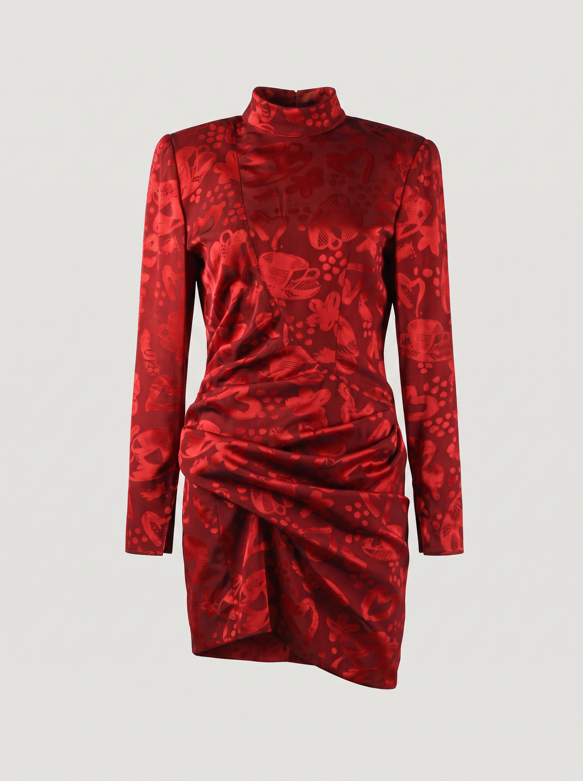 Robe Emanuel Ungaro Parallèle, jacquard de soie rubis, taille M