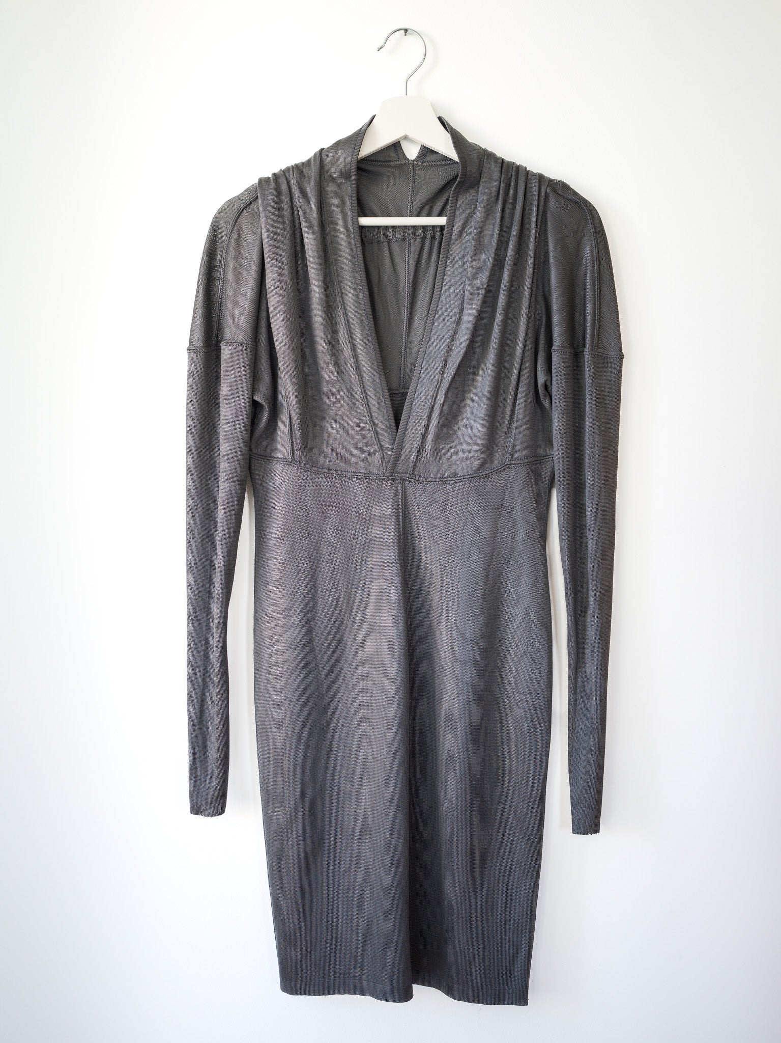 Alaïa srebrna sukienka vintage AW1986 M