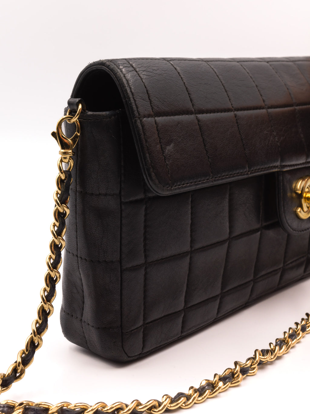 Chanel East West Cholocate Bar Bag