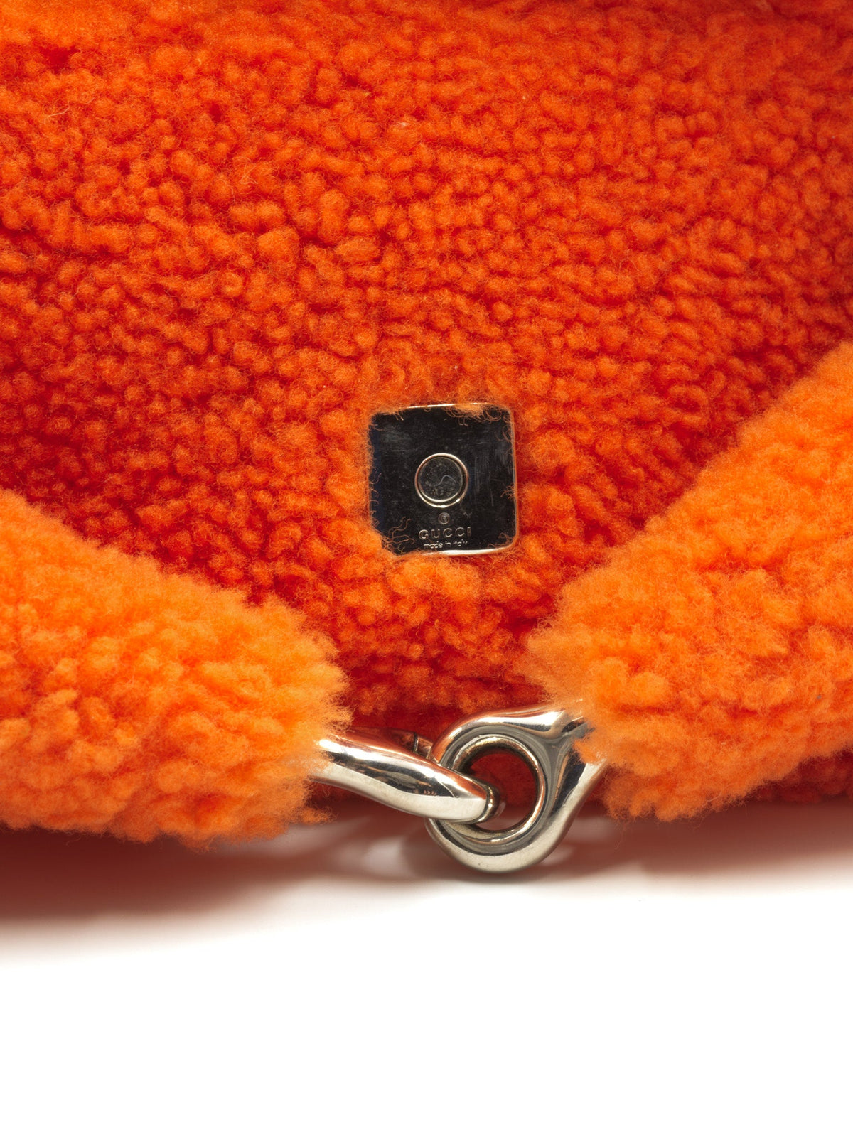 Torebka Gucci Horsebit Chain z pomarańczowej wełny merino Gucci