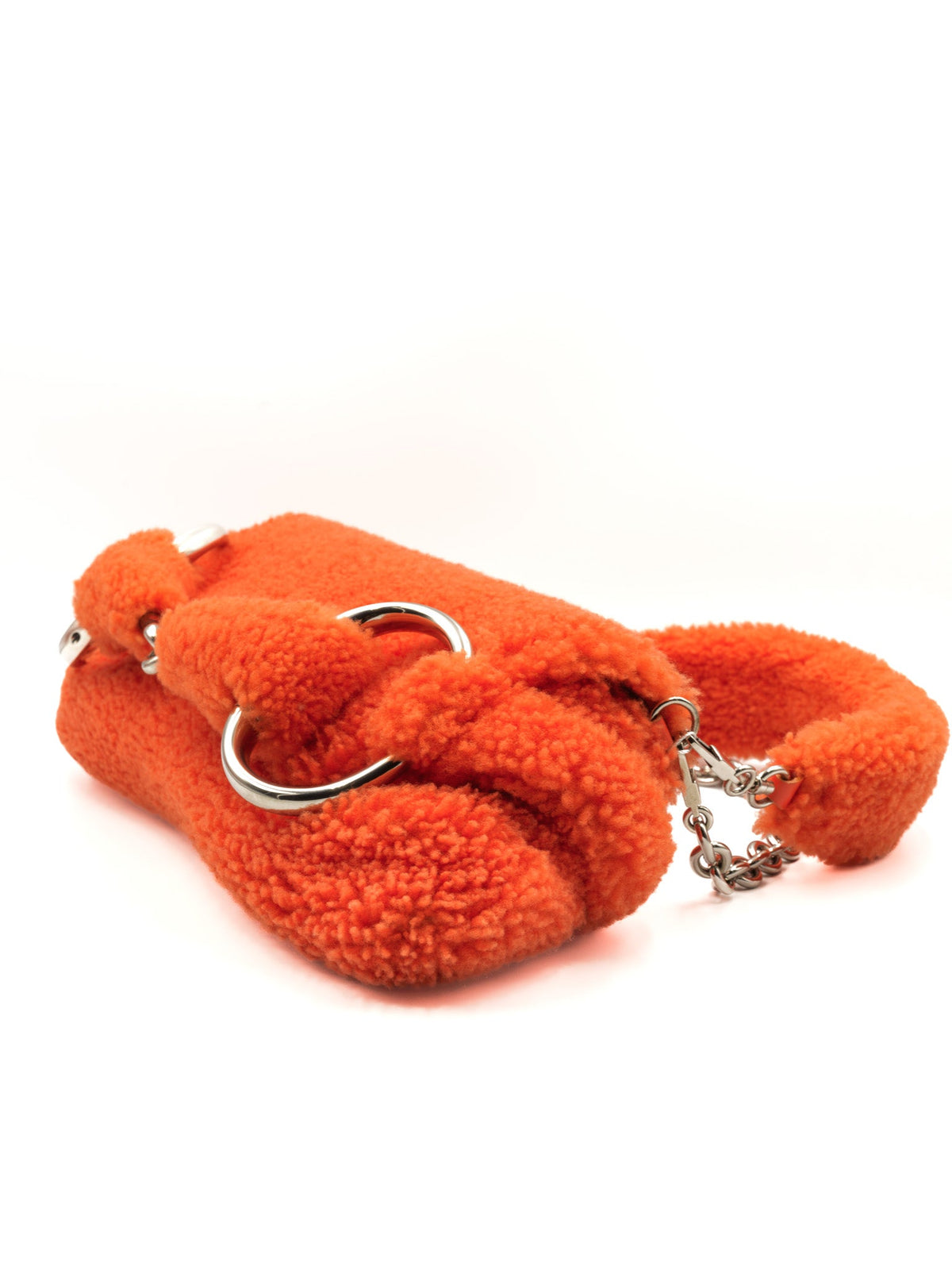 Torebka Gucci Horsebit Chain z pomarańczowej wełny merino Gucci