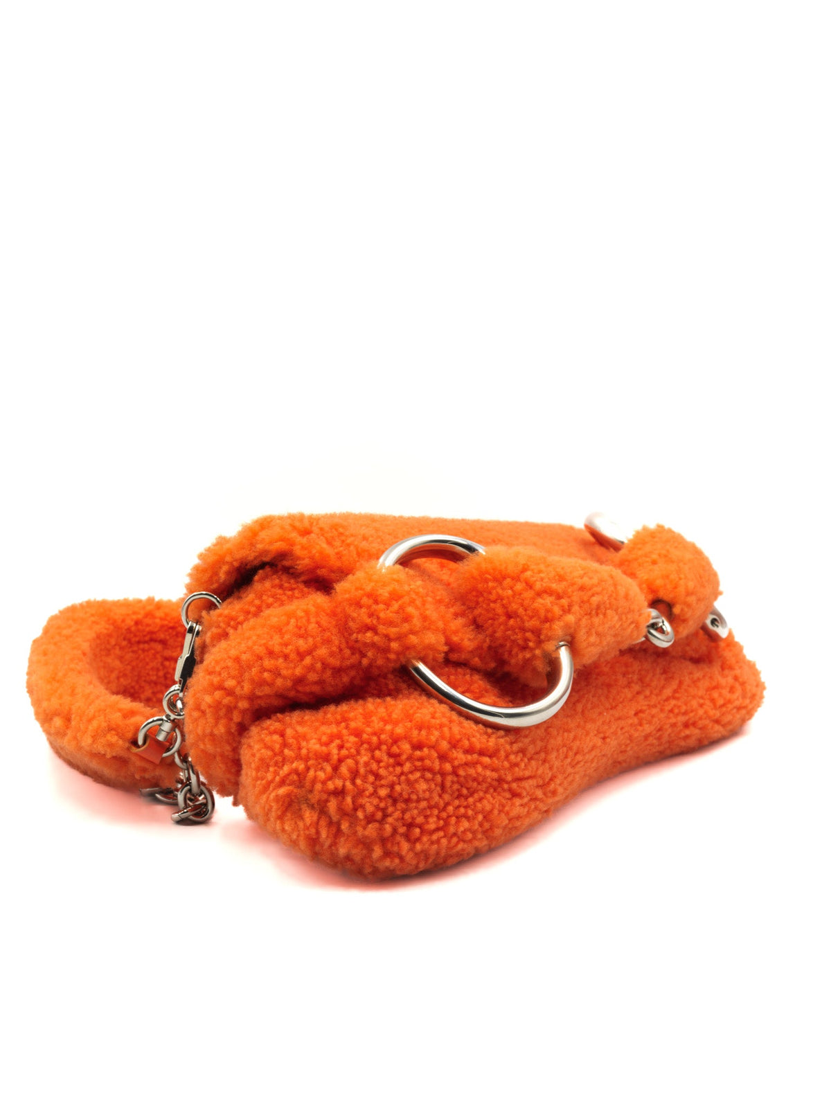 Torebka Gucci Horsebit Chain z pomarańczowej wełny merino Gucci