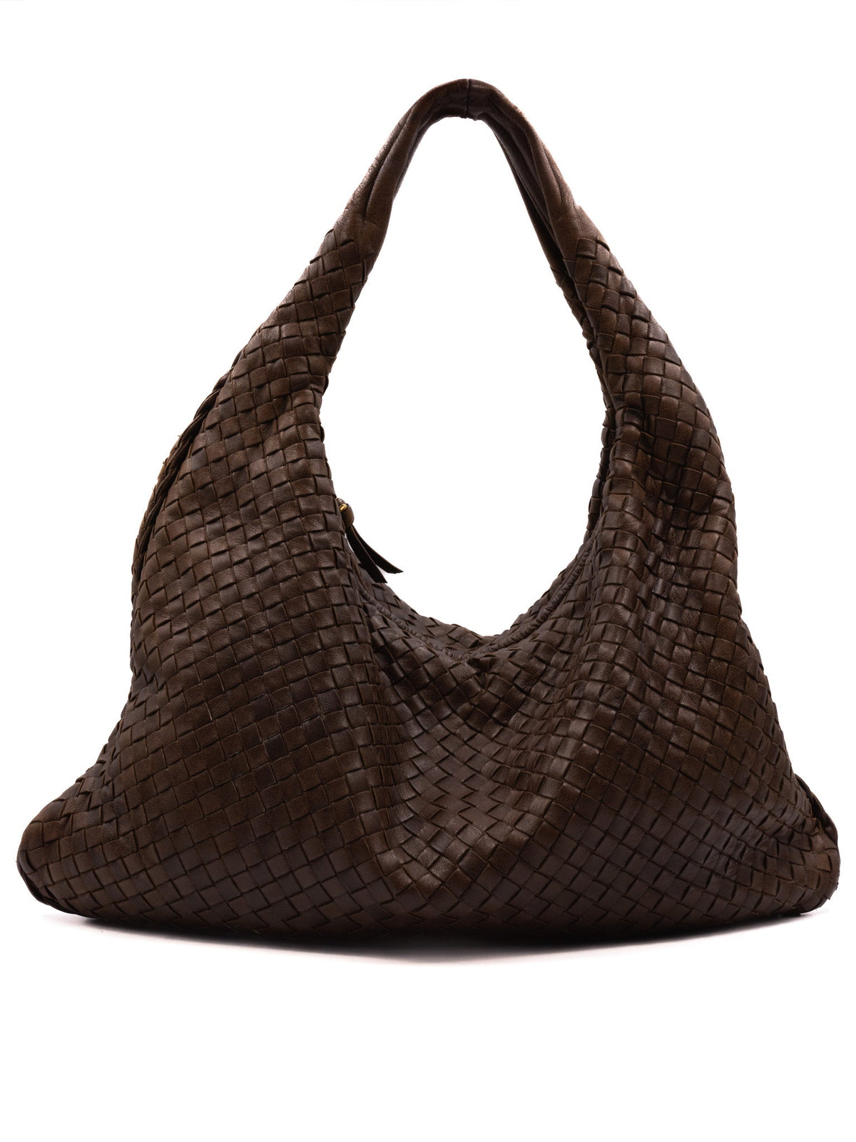 Torebka Bottega Veneta Intrecciato Large Hobo Brązowa Bottega Veneta
