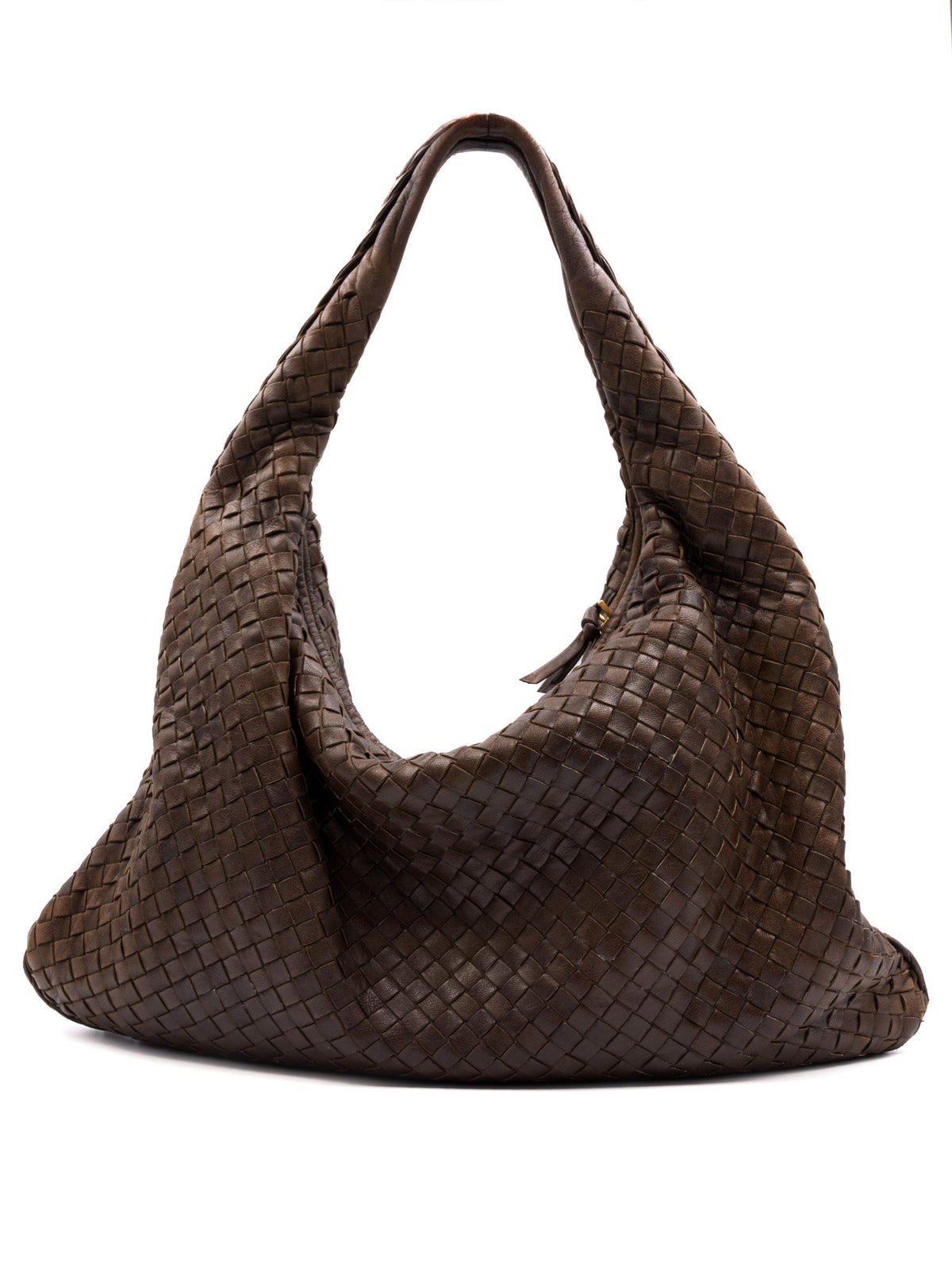 Torebka Bottega Veneta Intrecciato Large Hobo Brązowa Bottega Veneta