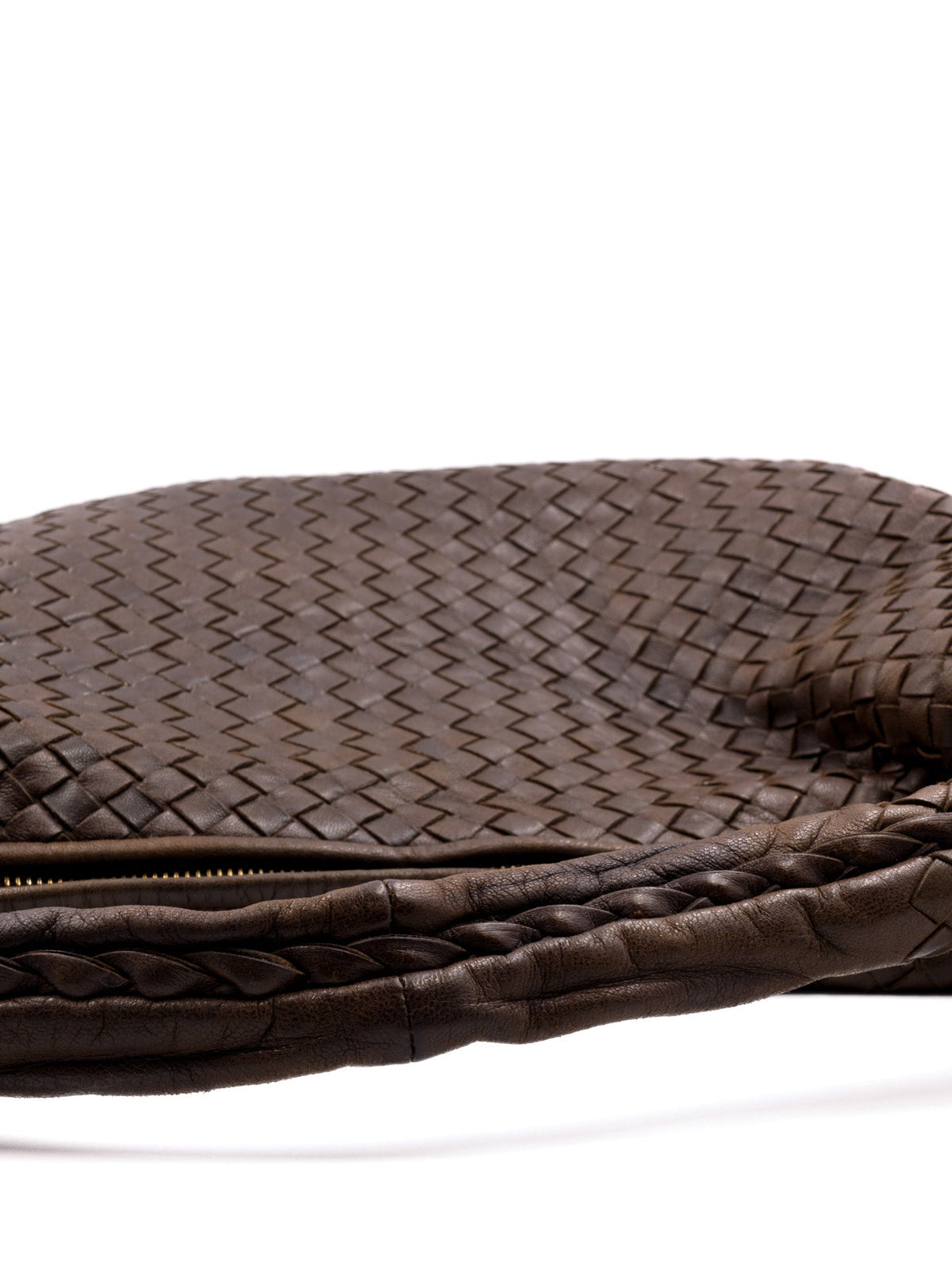 Torebka Bottega Veneta Intrecciato Large Hobo Brązowa Bottega Veneta
