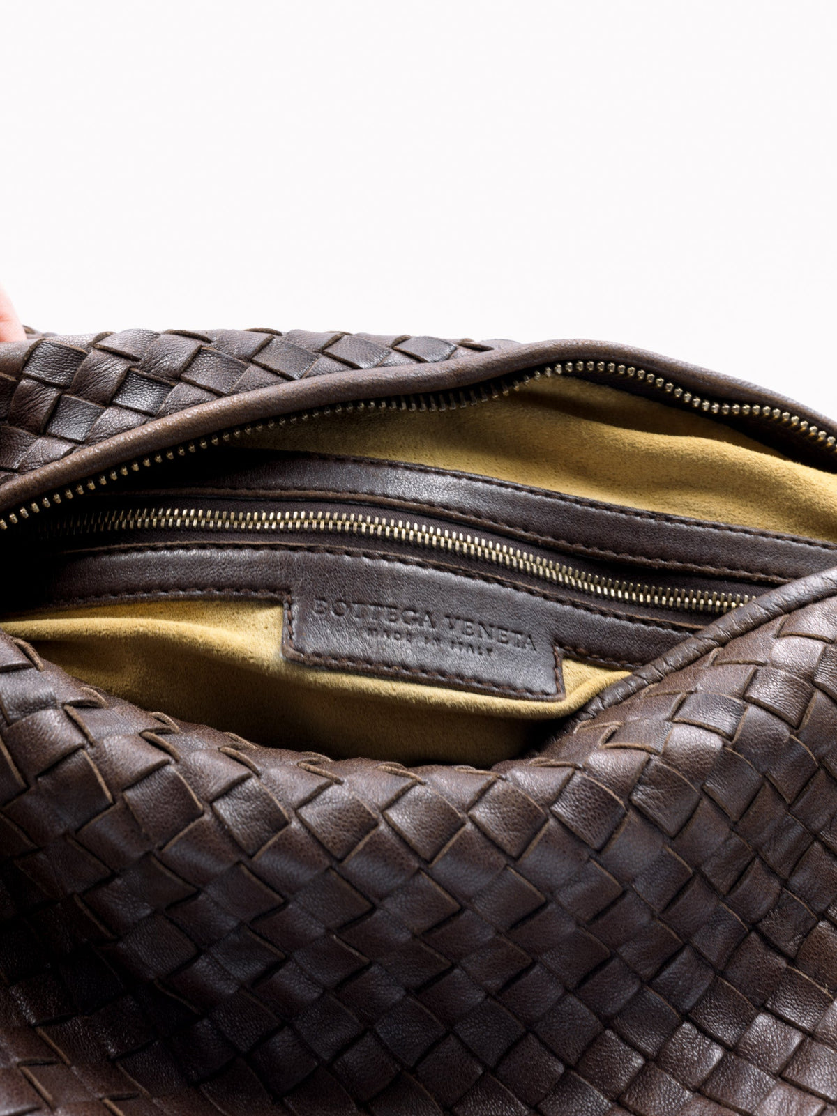 Torebka Bottega Veneta Intrecciato Large Hobo Brązowa Bottega Veneta