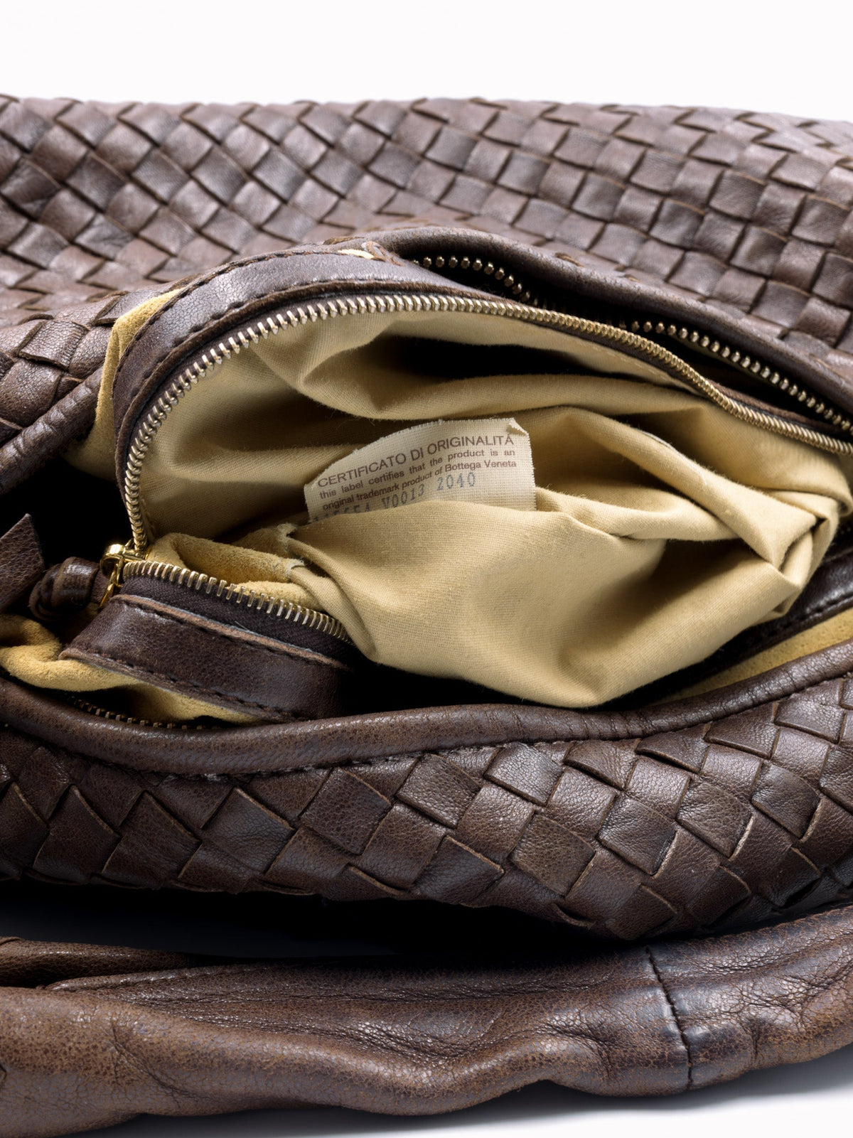 Torebka Bottega Veneta Intrecciato Large Hobo Brązowa Bottega Veneta