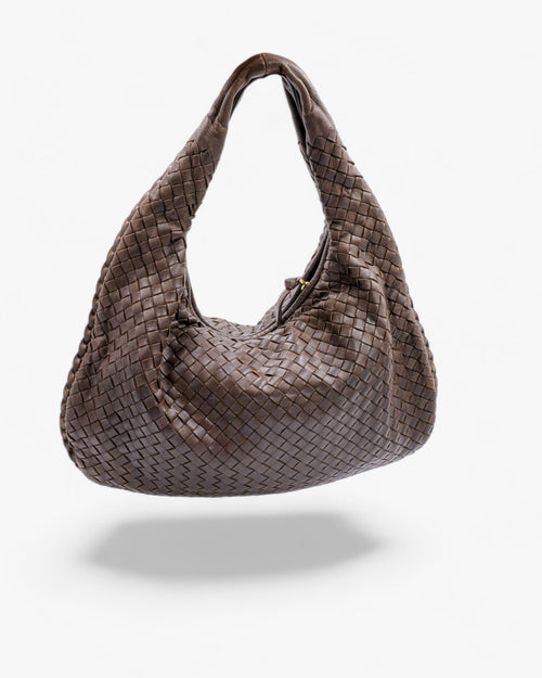 Bottega Veneta Intrecciato Hobo Small Brązowa Bottega Veneta