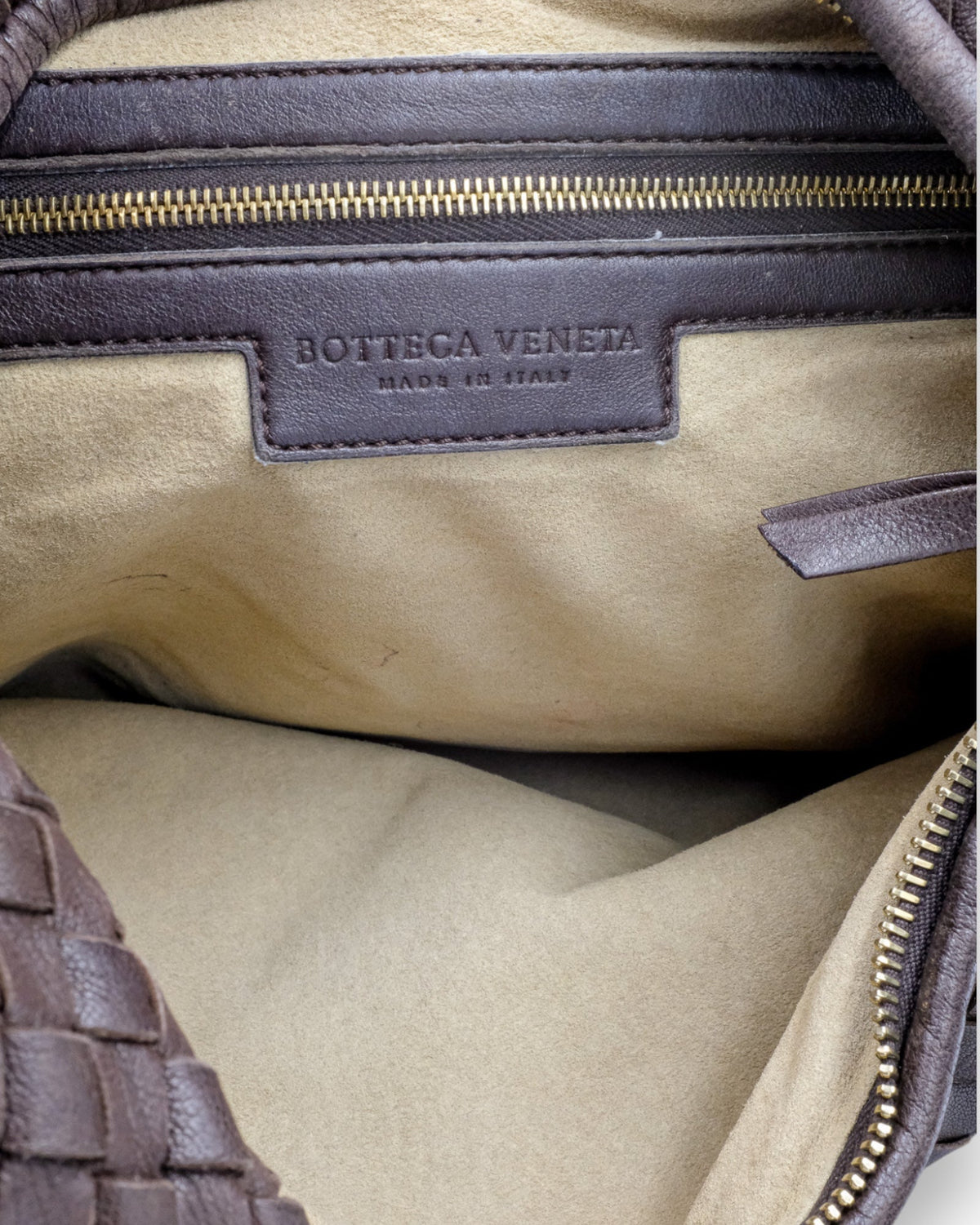 Bottega Veneta Intrecciato Hobo Small Brązowa Bottega Veneta