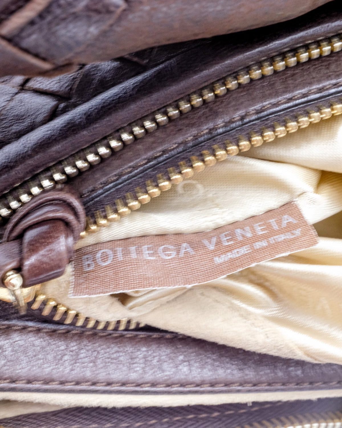 Bottega Veneta Intrecciato Hobo Large Brązowa Bottega Veneta