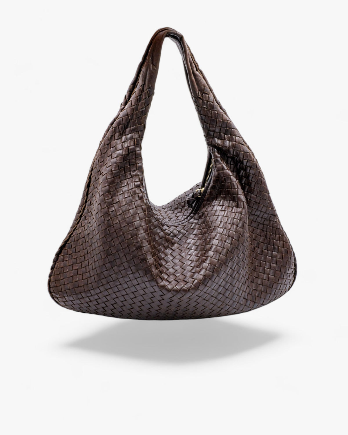 Bottega Veneta Intrecciato Hobo Large Brązowa Bottega Veneta