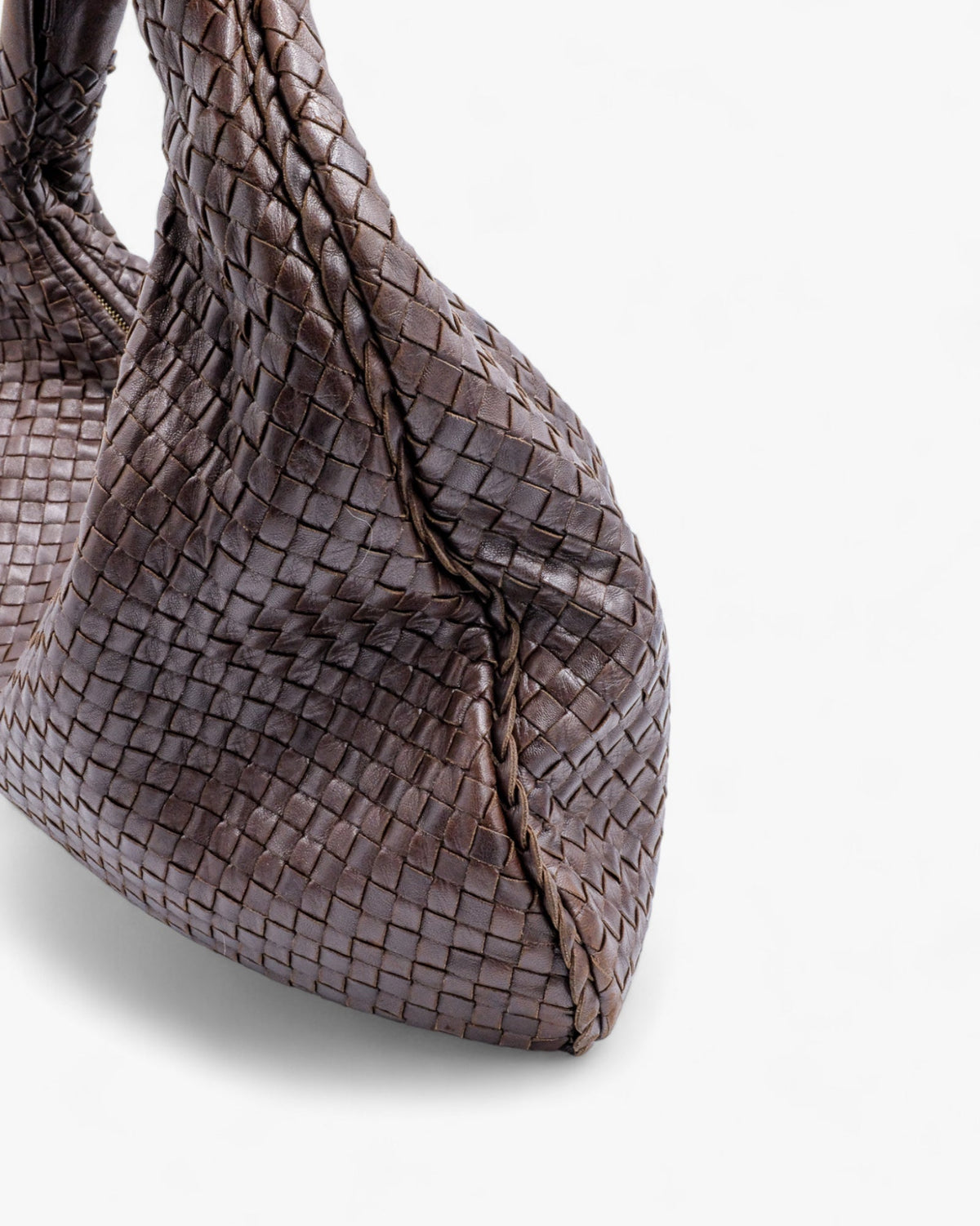 Bottega Veneta Intrecciato Hobo Large Brązowa Bottega Veneta
