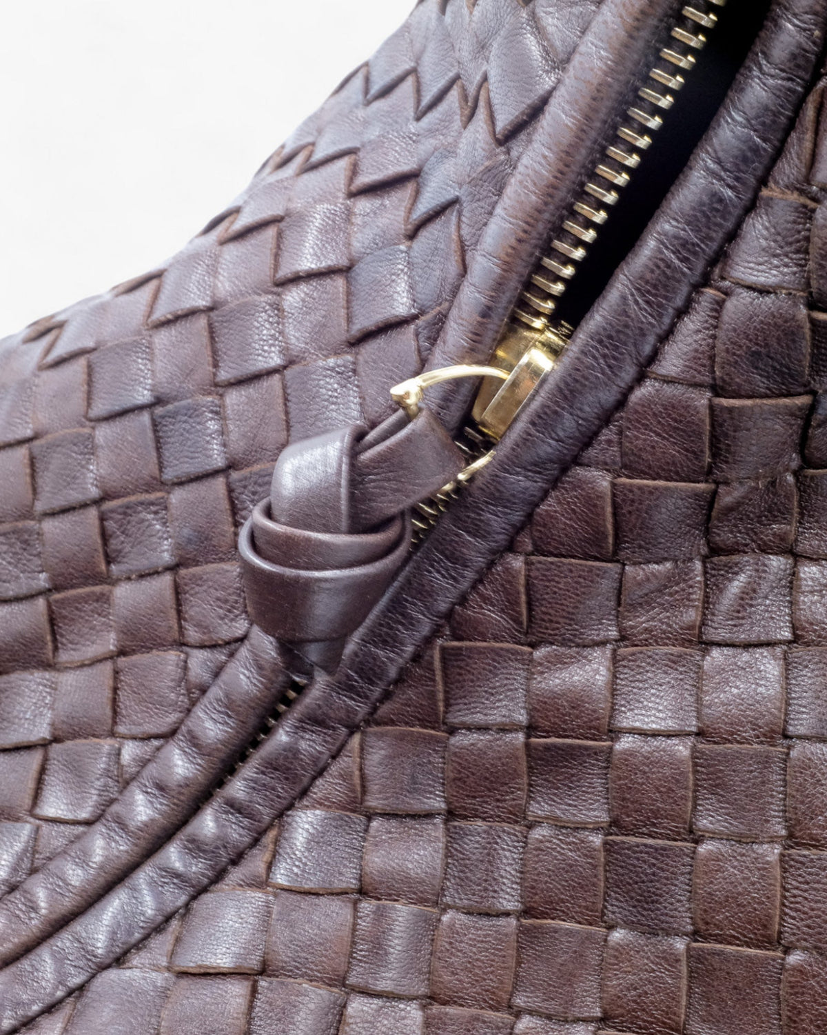 Bottega Veneta Intrecciato Hobo Large Brązowa Bottega Veneta