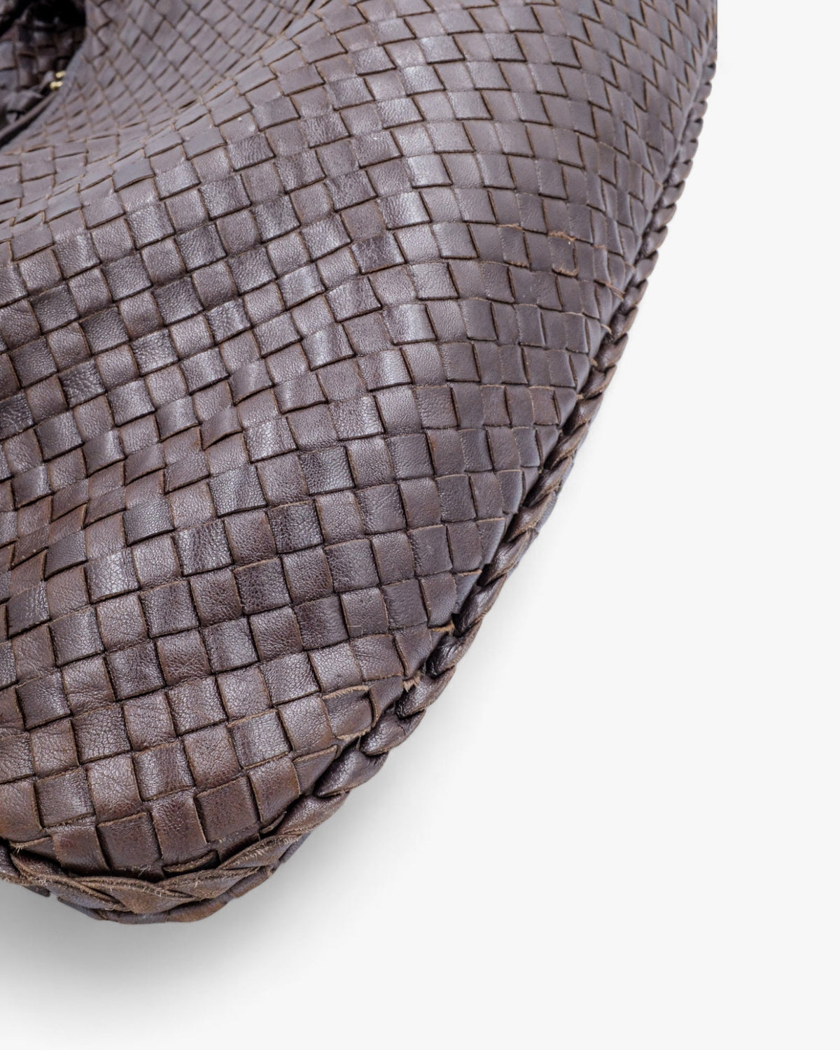 Bottega Veneta Intrecciato Hobo Large Brązowa Bottega Veneta