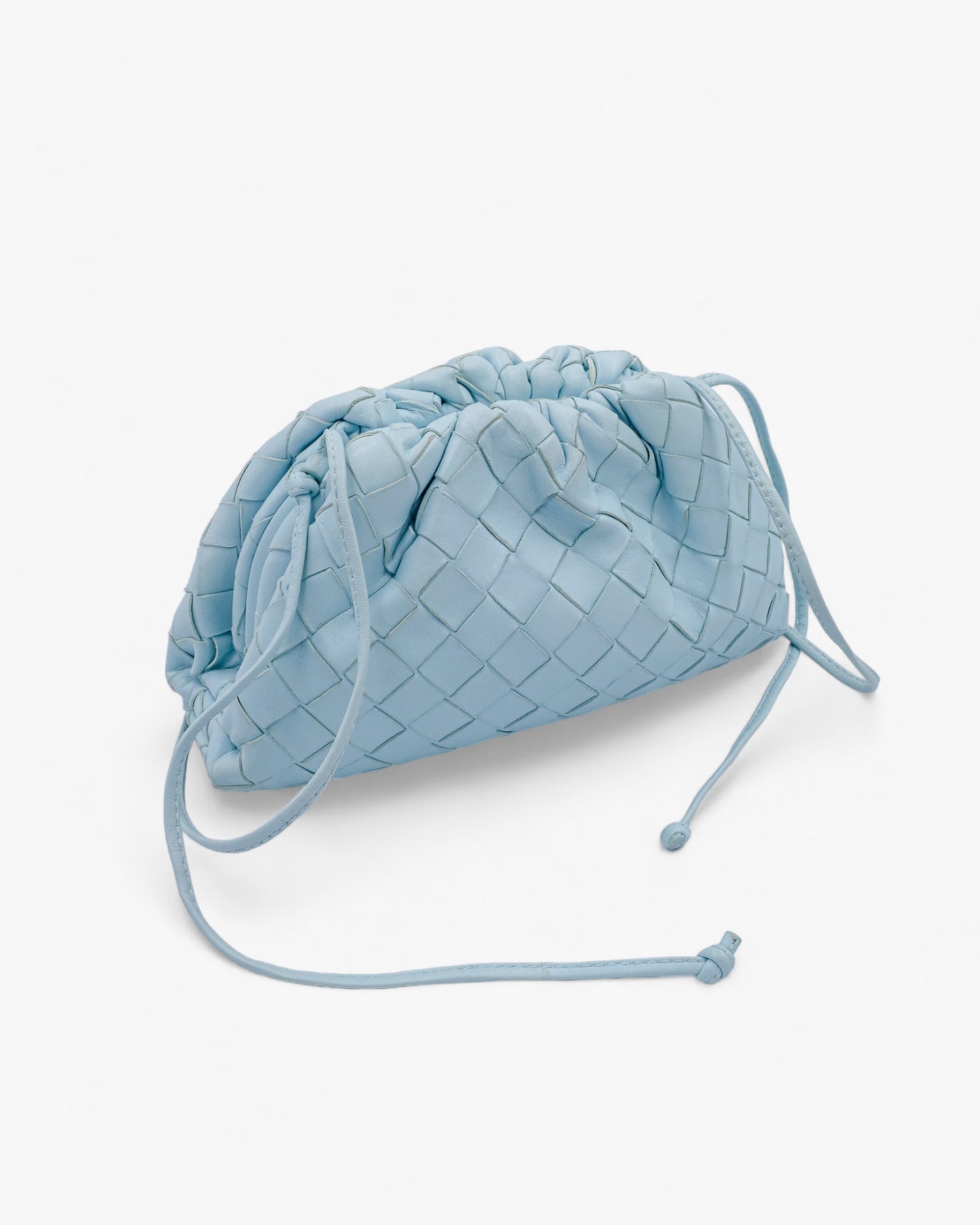 Bottega Veneta Mini Pouch Bleu Clair