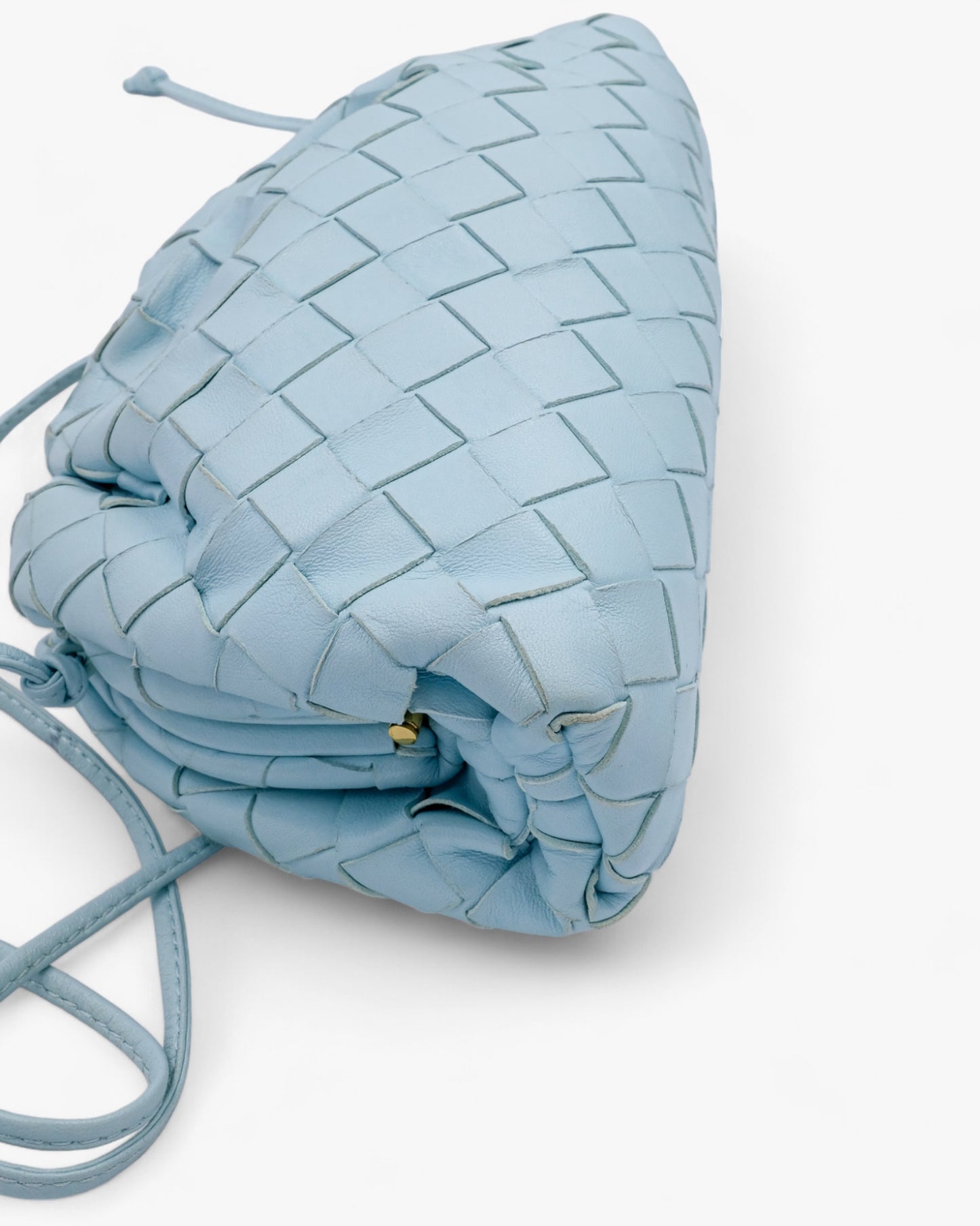 Bottega Veneta Mini Pouch Bleu Clair