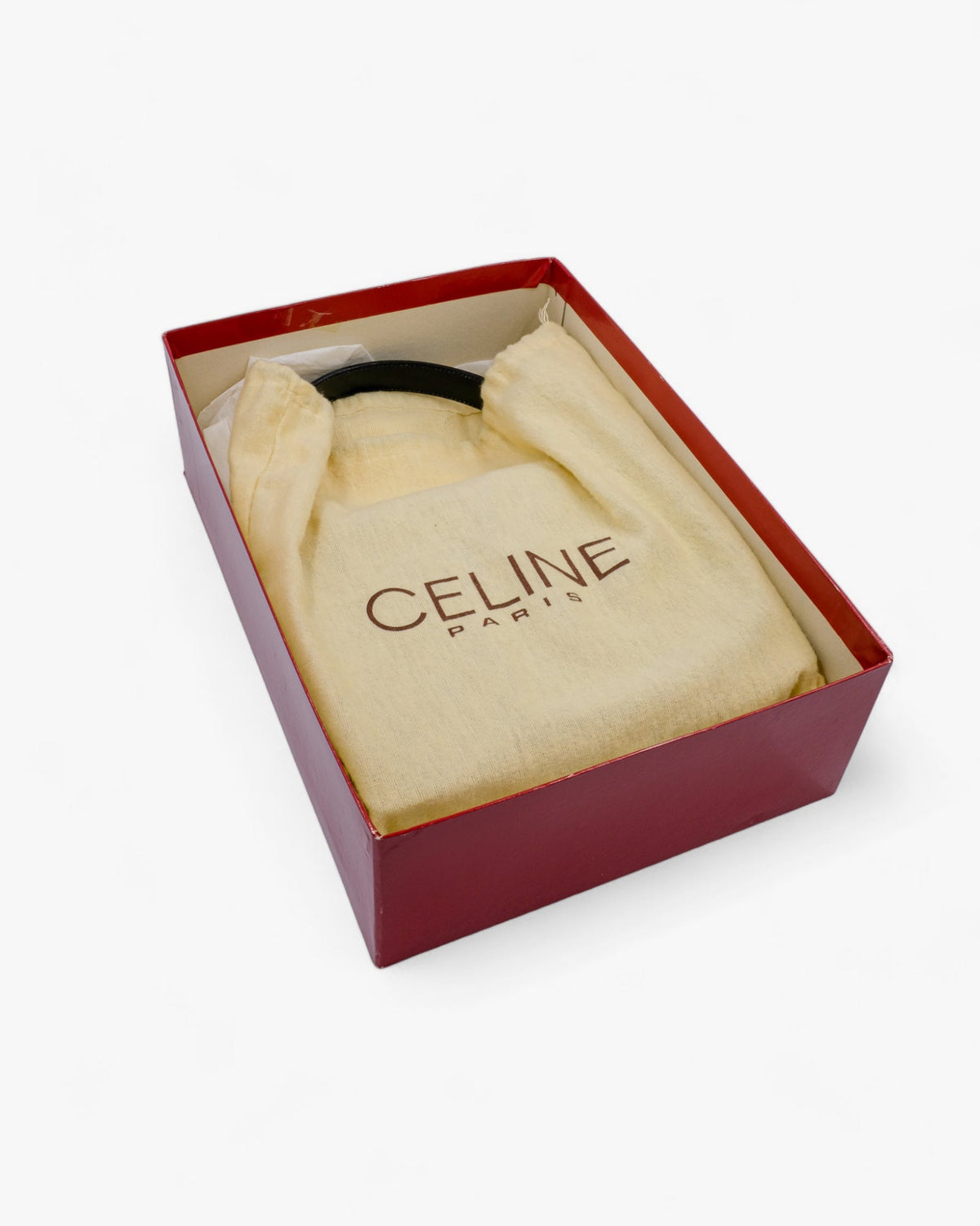 Céline Gancini Double Flap Vintage Granatowa Céline