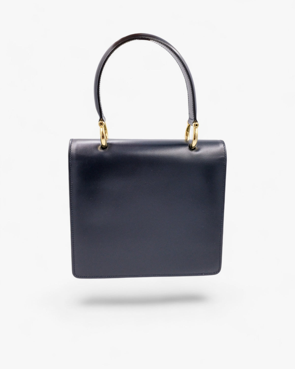 Céline Gancini Double Flap Vintage Granatowa Céline