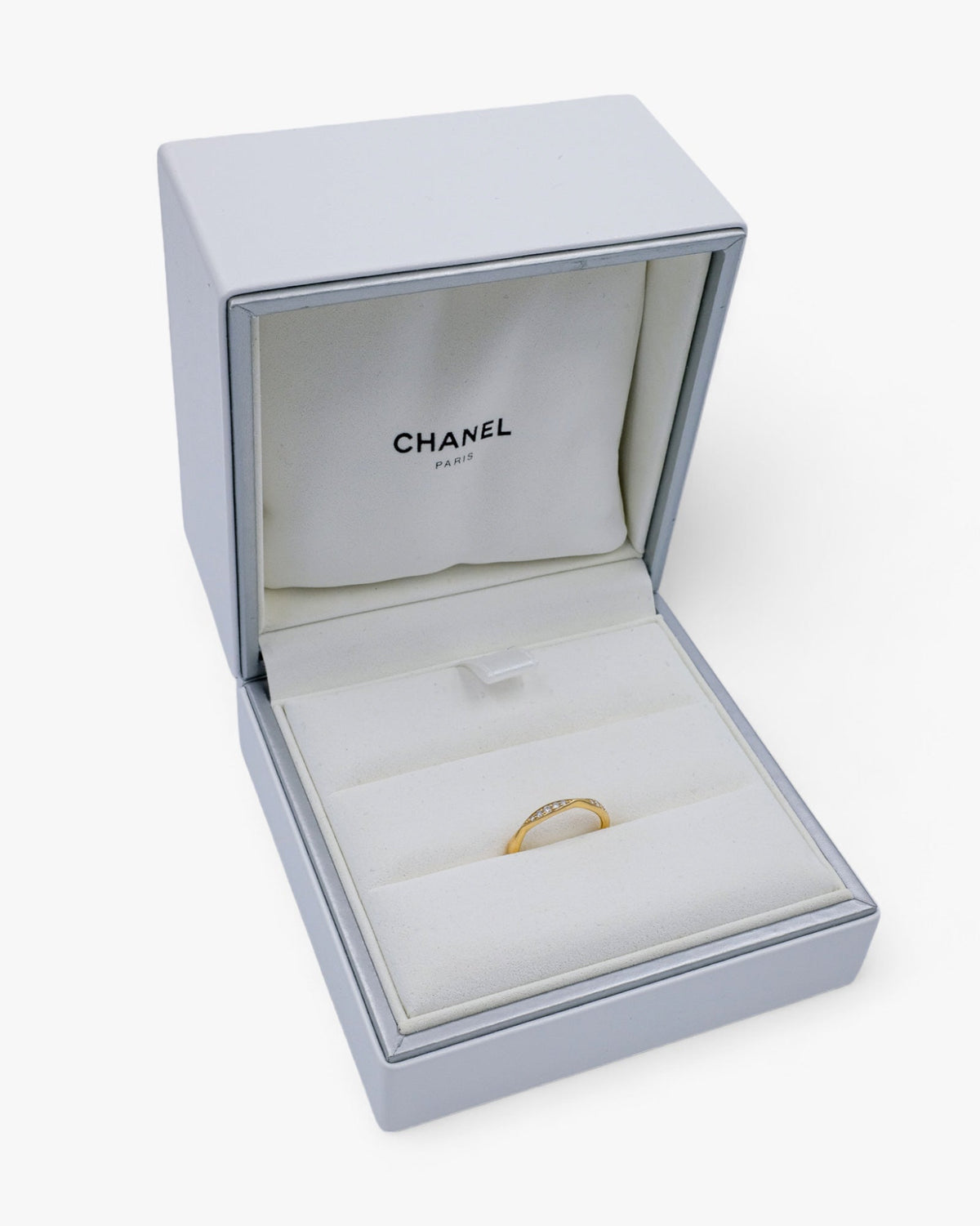 Chanel Pierścionek Camelia Half Eternity Złoty z Brylantami Chanel