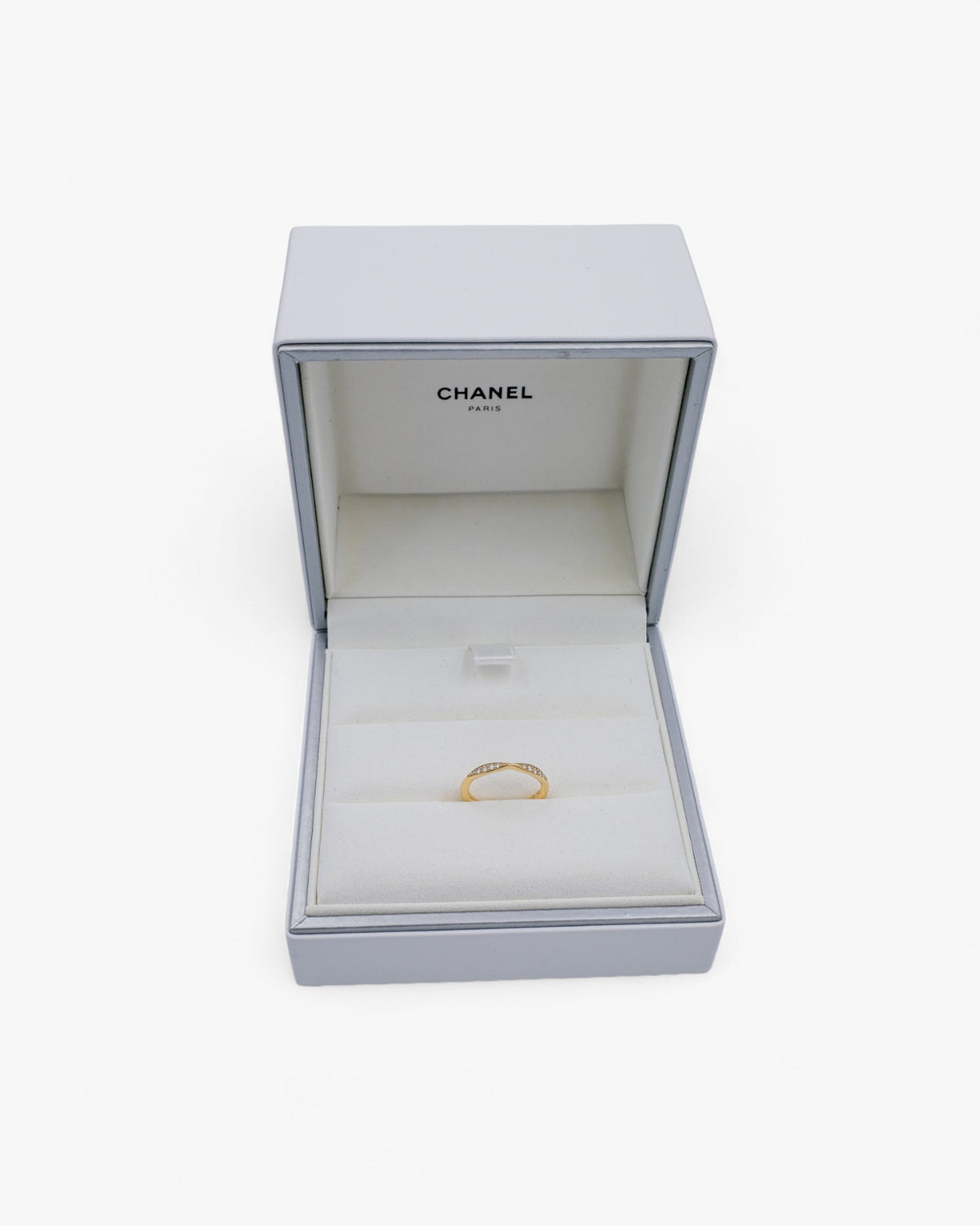 Chanel Pierścionek Camelia Half Eternity Złoty z Brylantami Chanel