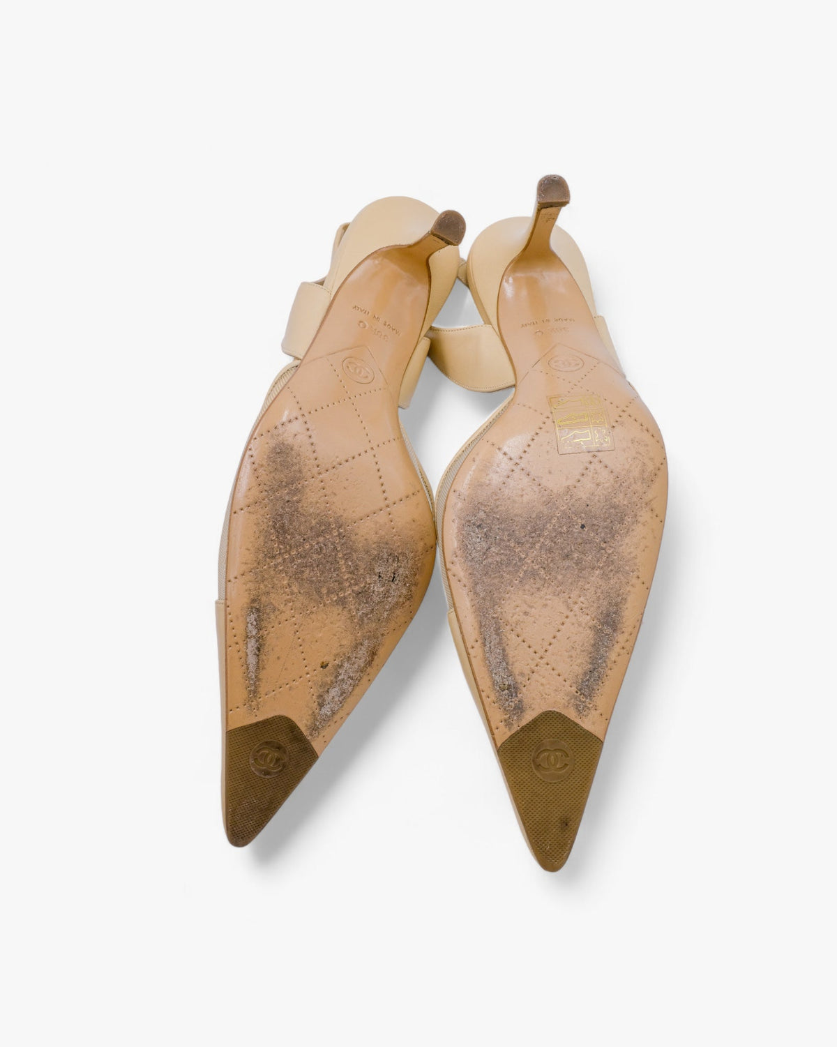 Chanel Mesh Beige Slingback rozmiar 38,5 Chanel
