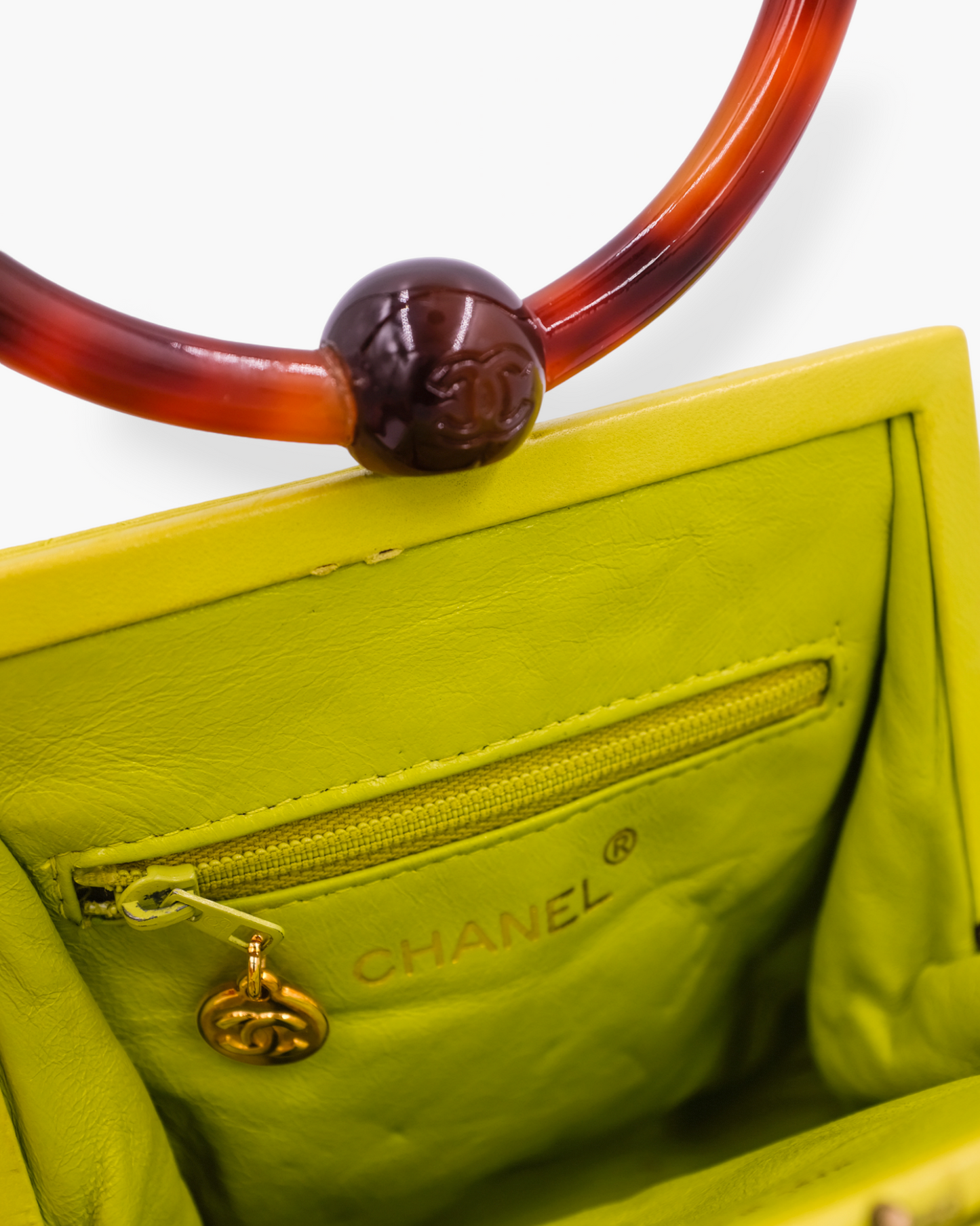 Chanel Matelassé Vintage Avocado Lime Handbag