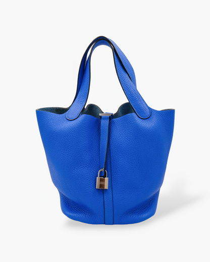 Sac à main Hermès Picotin Lock 22 Hydra Bleu