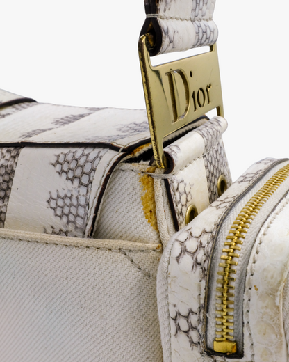 Dior Columbus Python Leather & Canvas