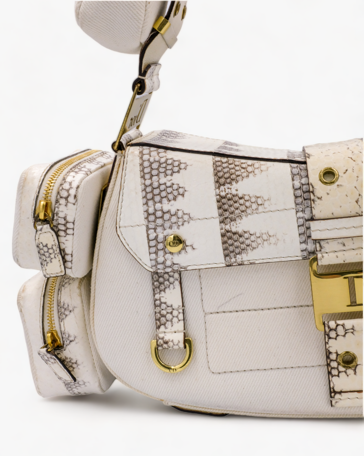 Dior Columbus Python Leather & Canvas Dior