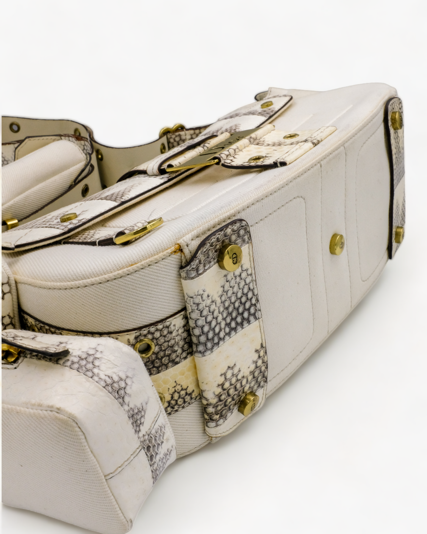 Cuir et toile python Dior Columbus