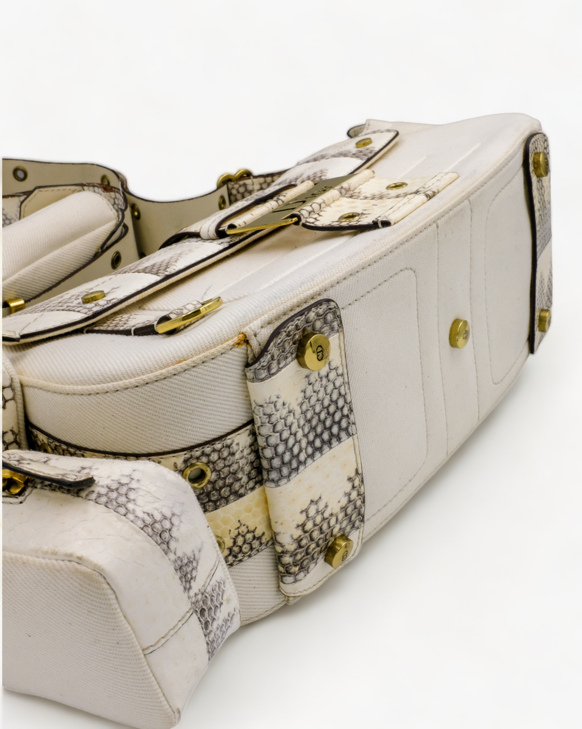 Dior Columbus Python Leather & Canvas Dior