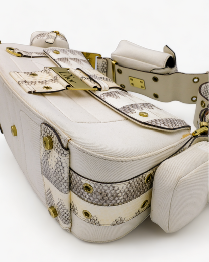 Cuir et toile python Dior Columbus