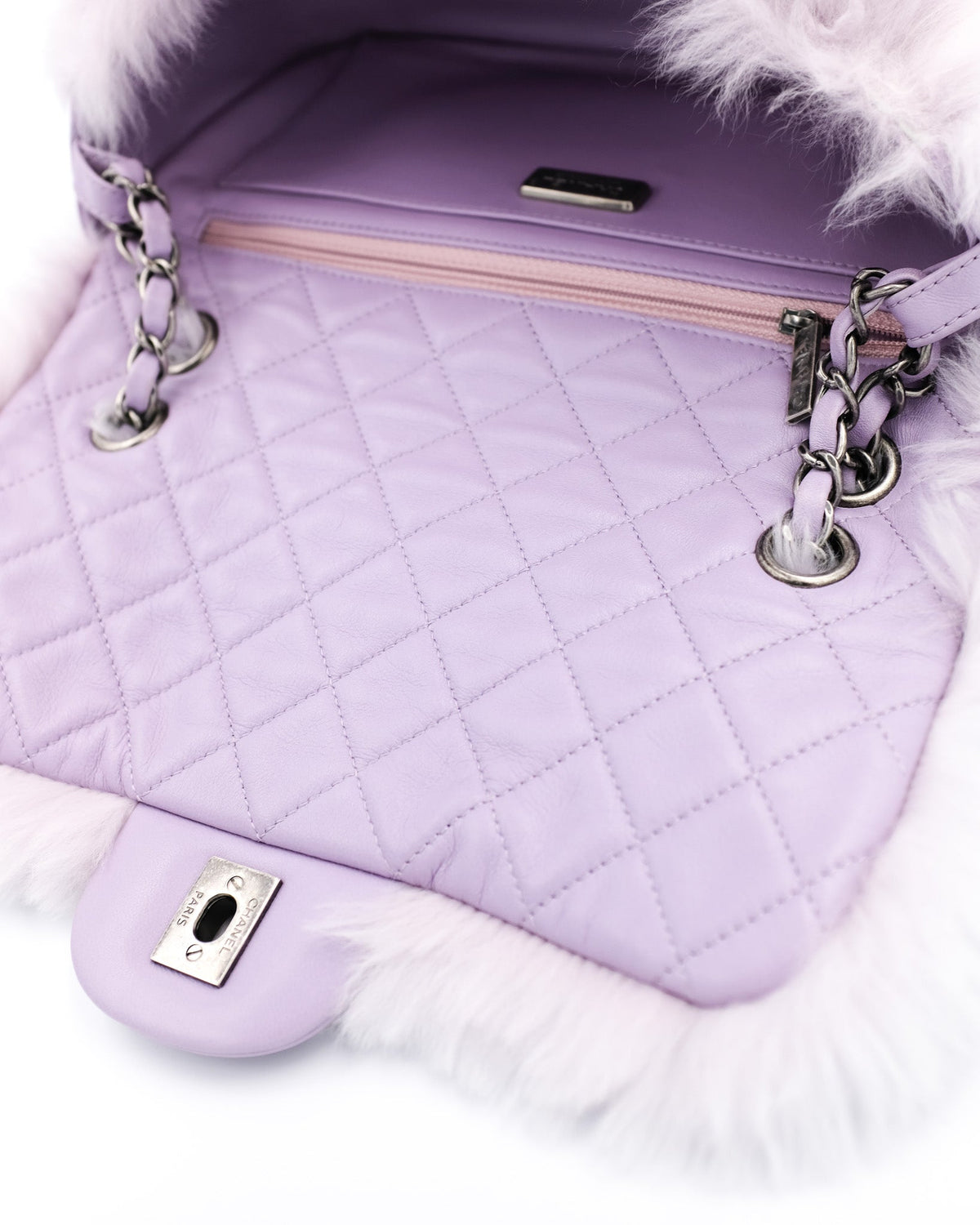 Chanel Fur Flap Bag Chanel
