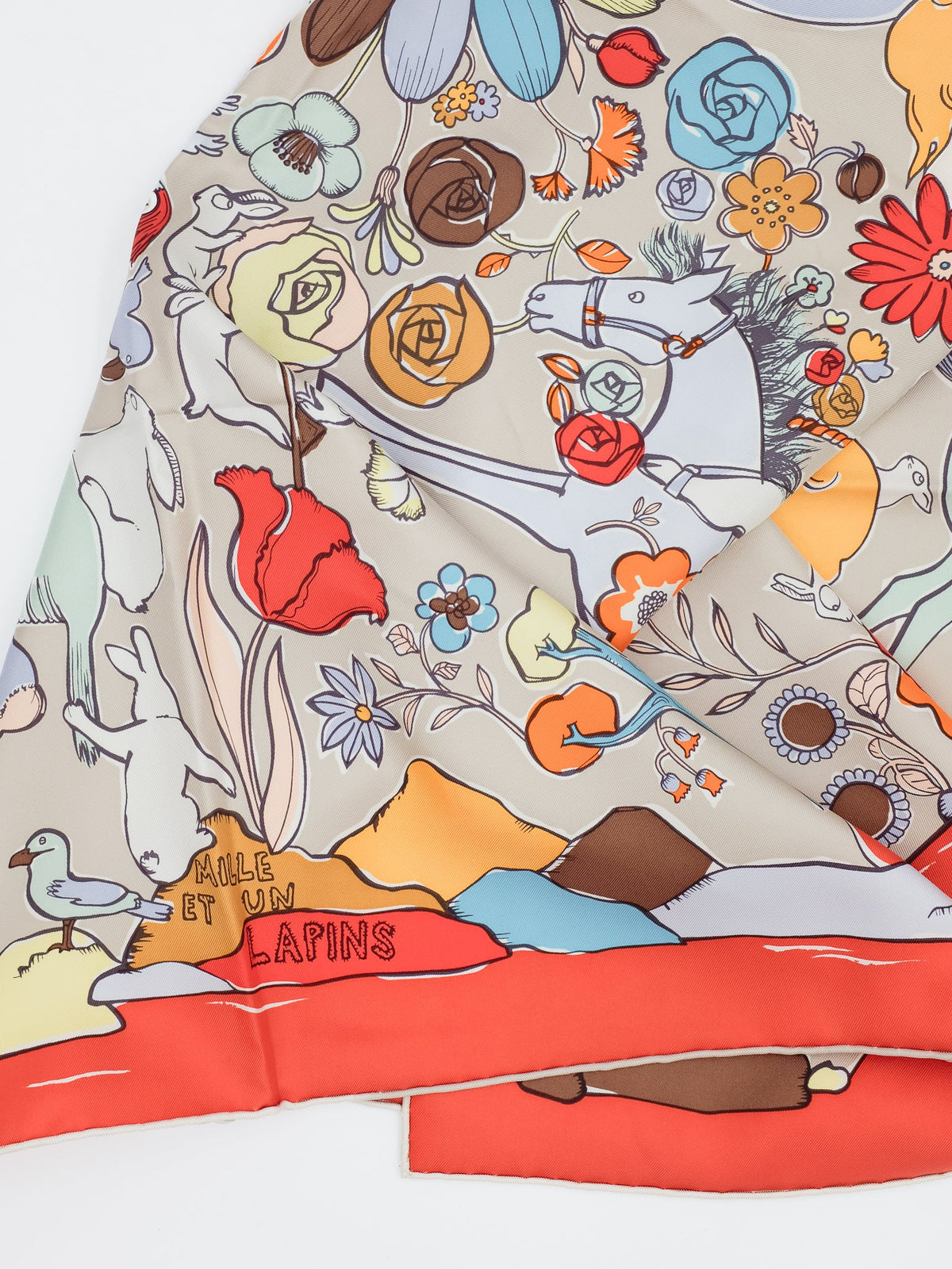 Hermès Carré 90 Mille et un Lapins Hermès