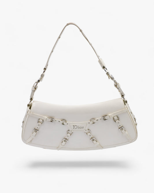 Dior Bondage Bag White Leather