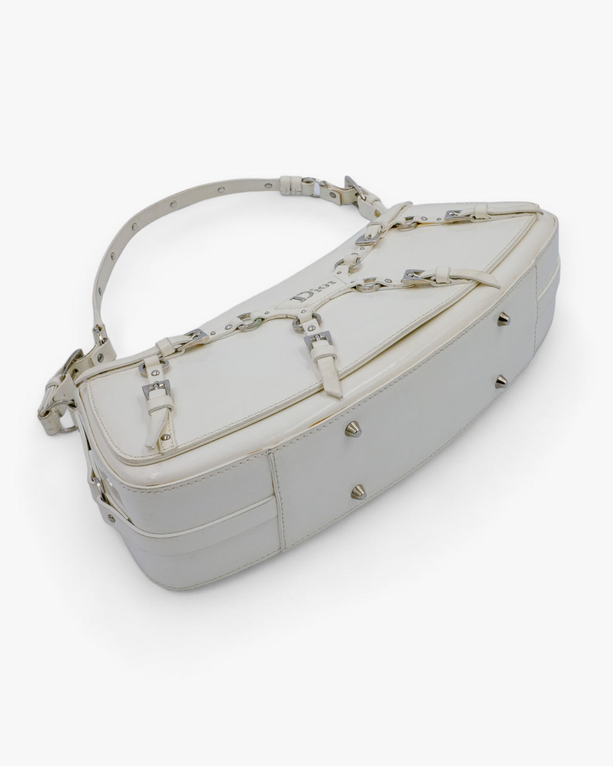 Dior Bondage Bag biała lakierowana skóra Dior