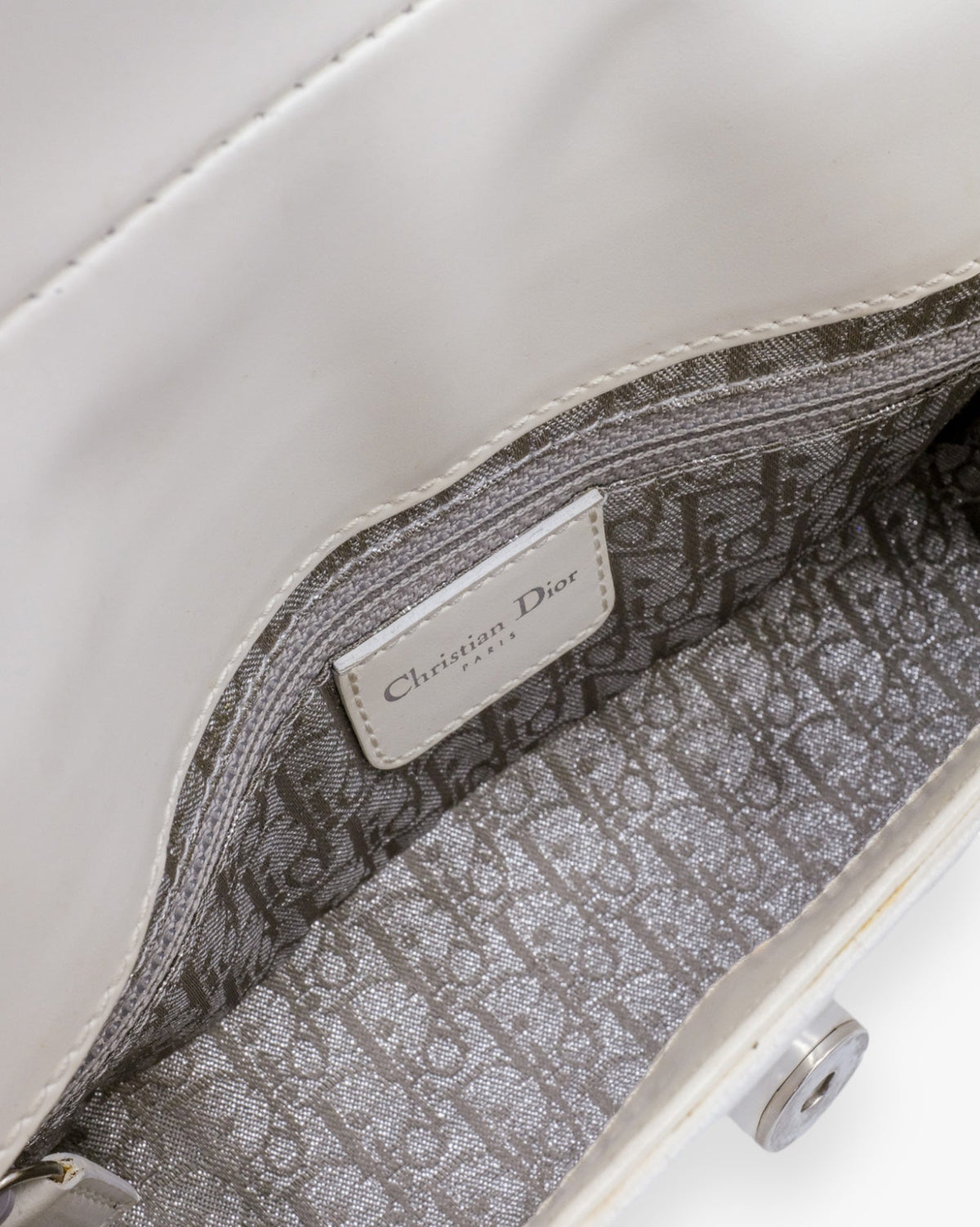 Dior Bondage Bag biała lakierowana skóra Dior