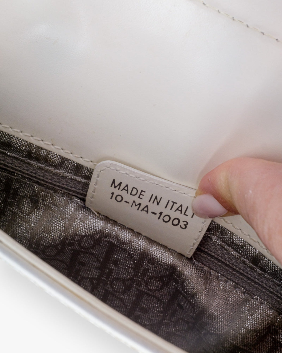 Dior Bondage Bag biała lakierowana skóra Dior