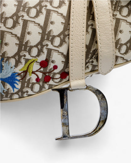 Dior Saddle Bag Diorissimo Romantic Flowers