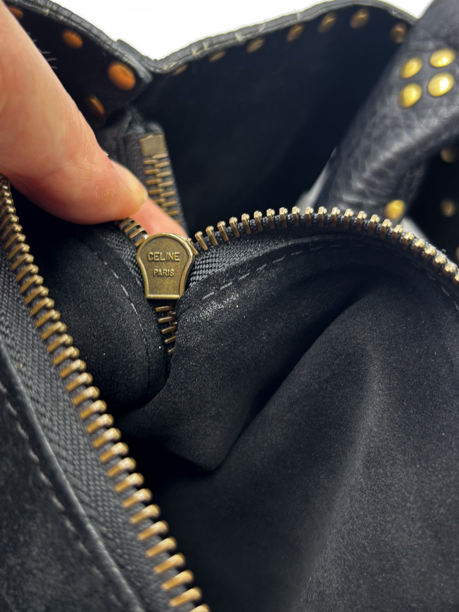 Torebka Céline Studded Boogie czarna rok 2000