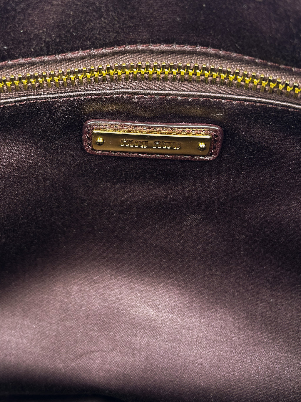 Torebka Miu Miu Nappa Matelasse Rider Shoulder śliwkowa i różowa