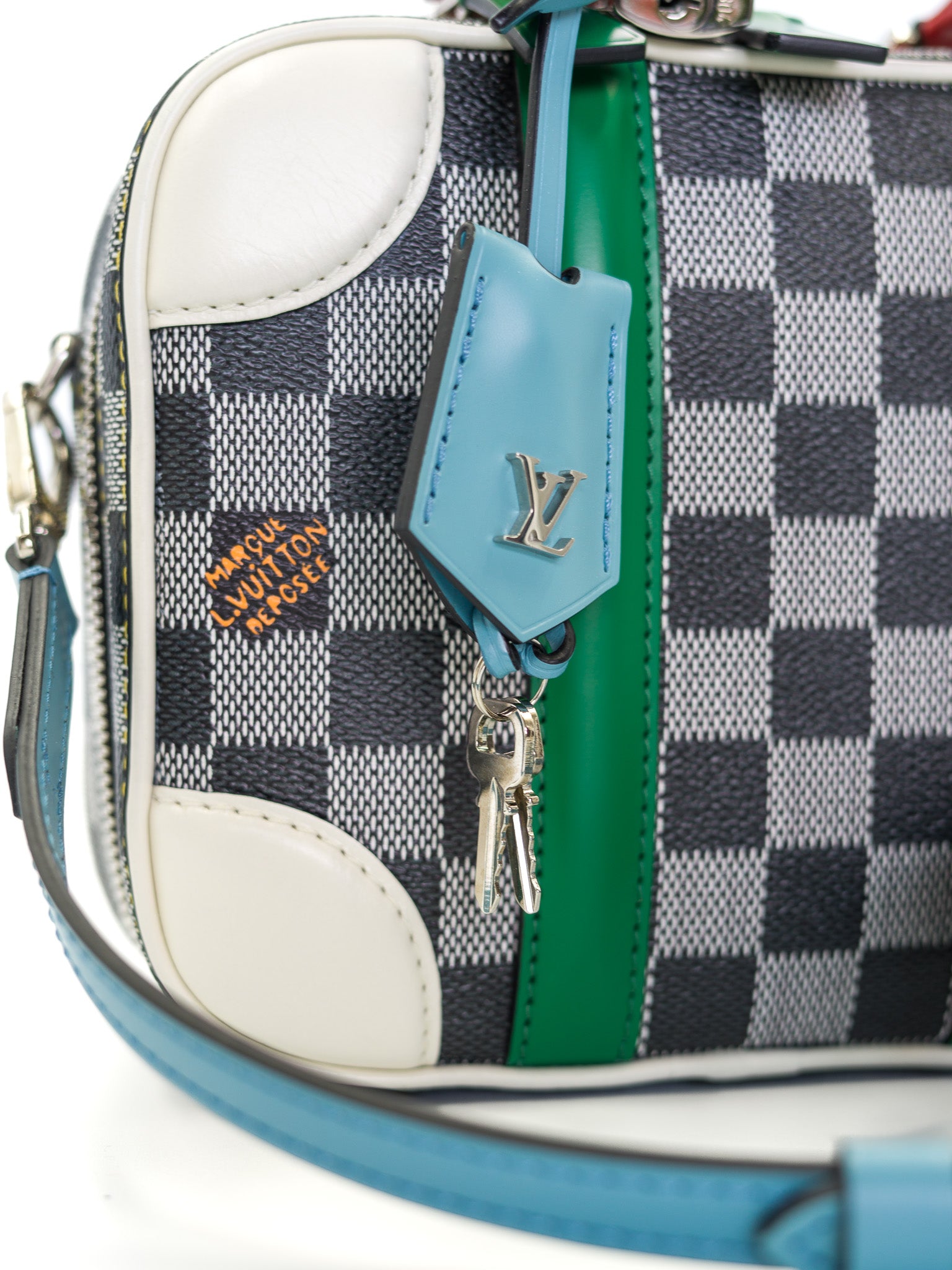 Louis Vuitton Damier Colors Valisette BB Black White keys
