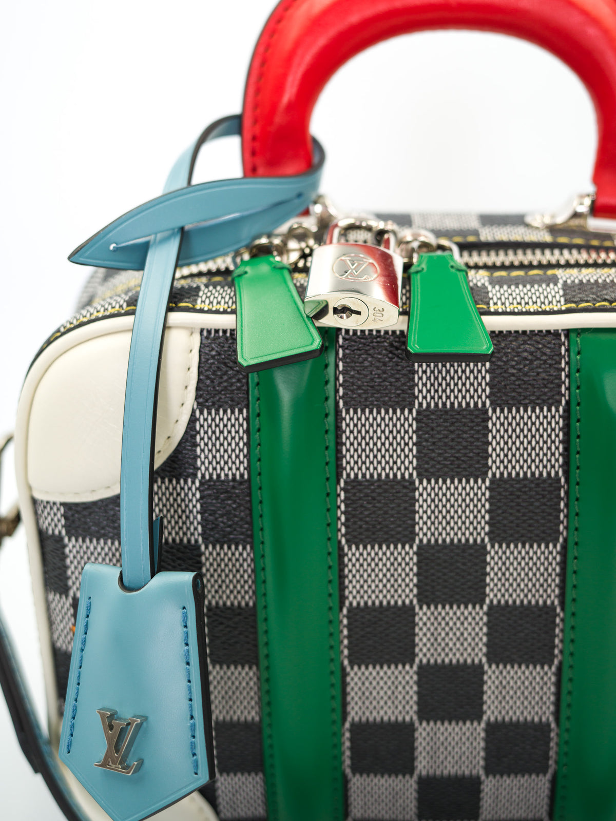 Louis Vuitton Damier Colors Valisette BB Black White lock