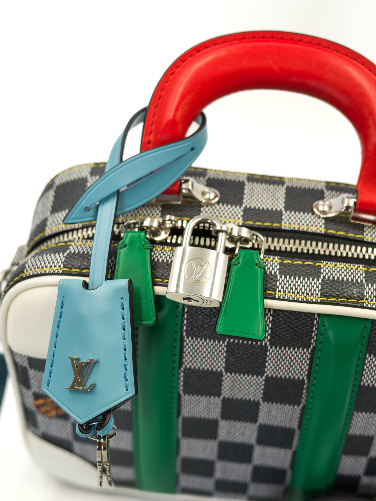 Louis Vuitton Damier Colors Valisette BB Black White lock
