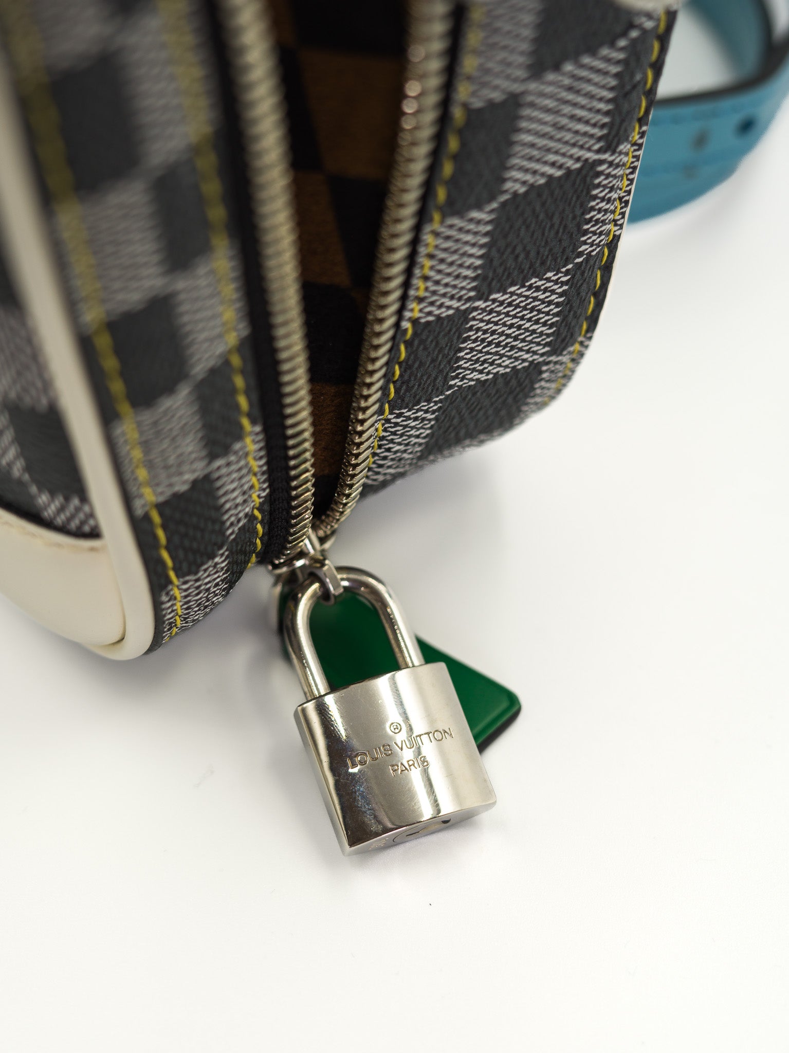 Louis Vuitton Damier Colors Valisette BB Black White lock back