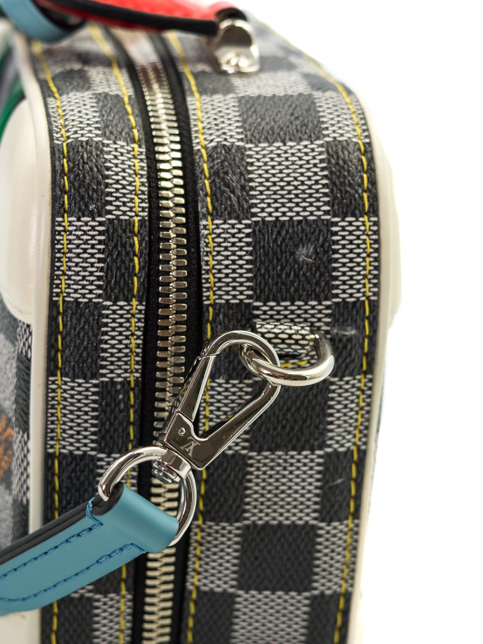 Louis Vuitton Damier Colors Valisette BB Black White side 