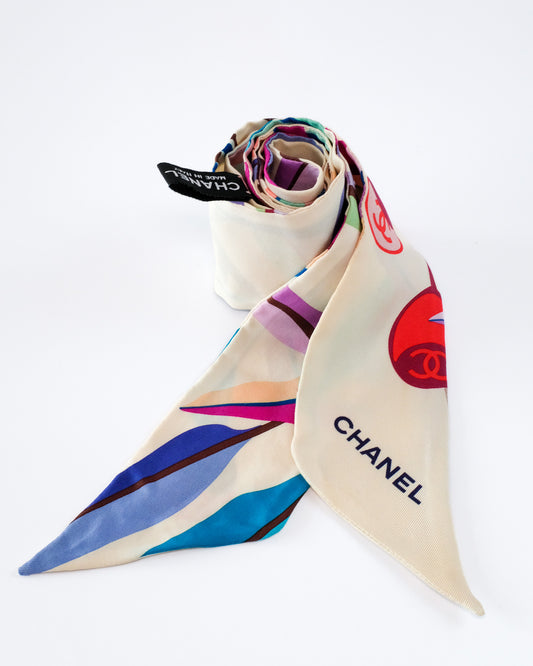 Chanel silk scarf